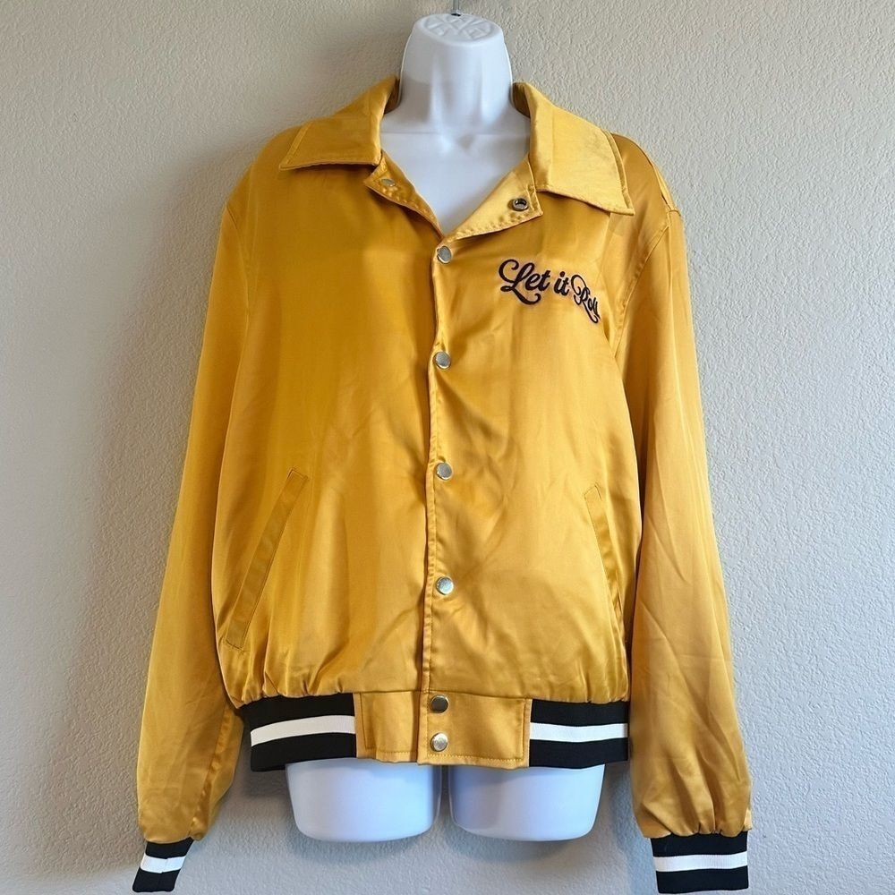 Midland Let It Roll Yellow Gold Bomber Jacket - Picture 8 of 8